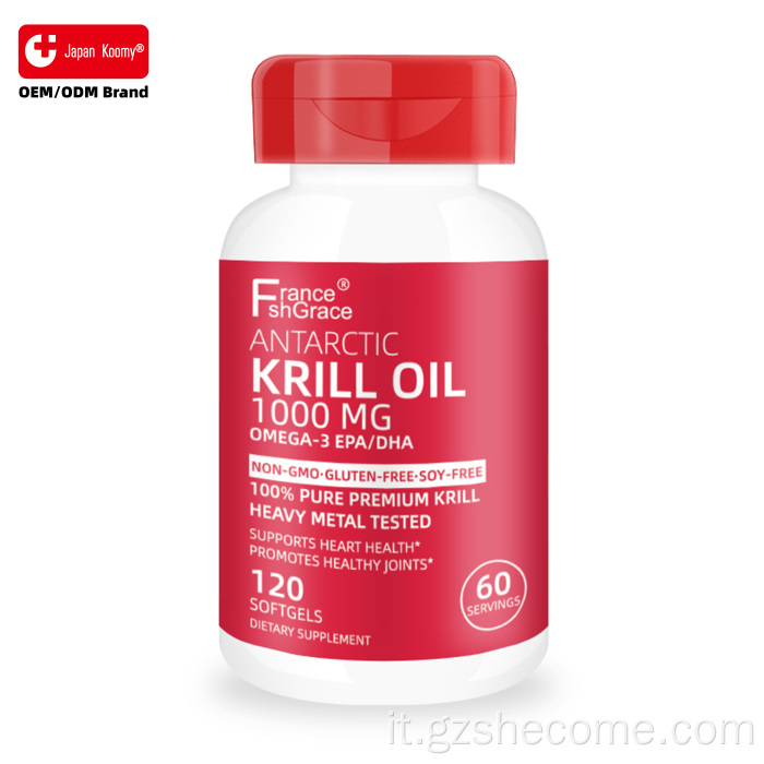 Shecome Omega Krill Oil riduce l'artrite Capsule molli Omega3